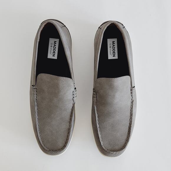 Madden Ortholite Gray Faux Leather Slip On Casual Loafers Men's Size 9.5 - Picture 4 of 6
